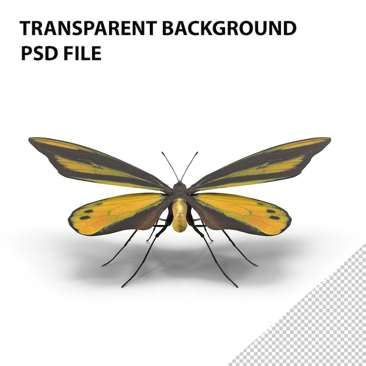 PSD mariposa de alas de pájaro png