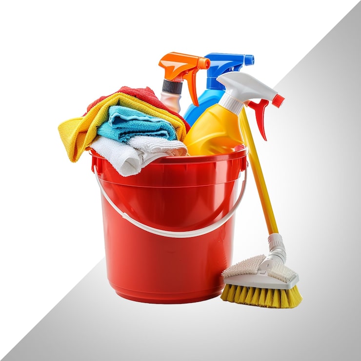 PSD materiais de limpeza isolados sobre um fundo transparentepsd