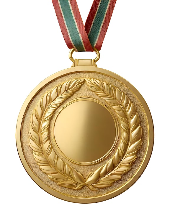 PSD médaille d'or en blanc