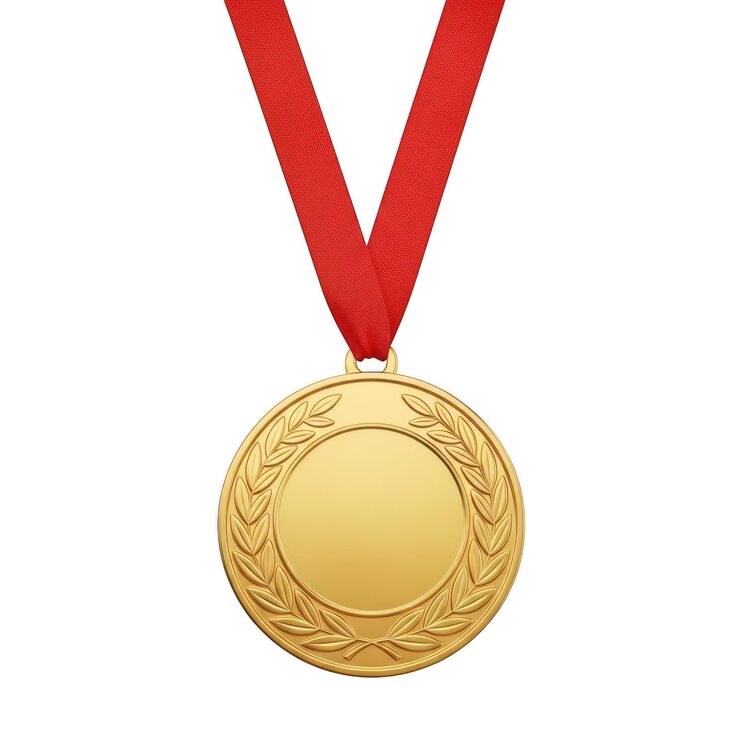 PSD médaille d'or avec ruban rouge