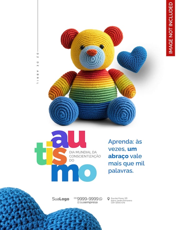 PSD mídia social dia mundial da conscientização do autismo