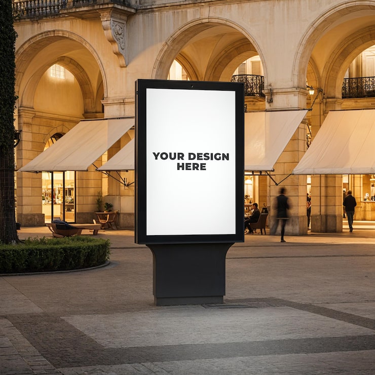 PSD mockup de cartelera para su diseño