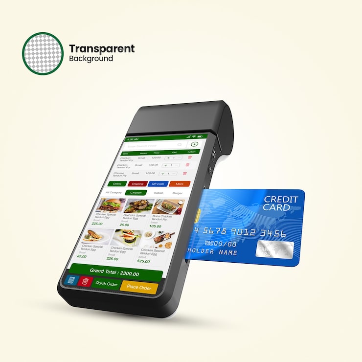 PSD mockup de software de pos versátil para empresas