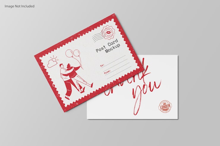 PSD mockup di cartolina