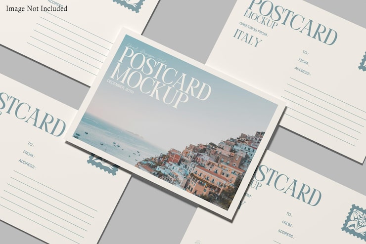 PSD mockup di cartolina