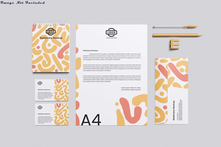 PSD mockup de papelería