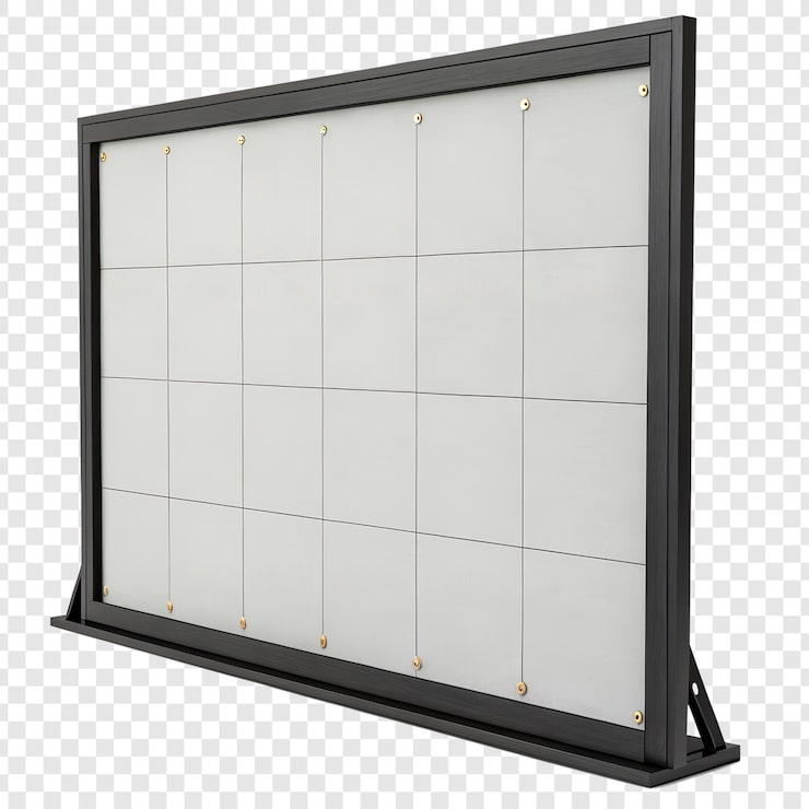 PSD mockup de tablero de exhibición modular en blanco y negro