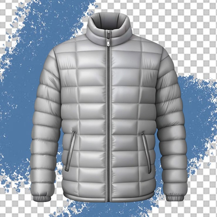 PSD modèle de veste de souffle 3d sur fond transparent