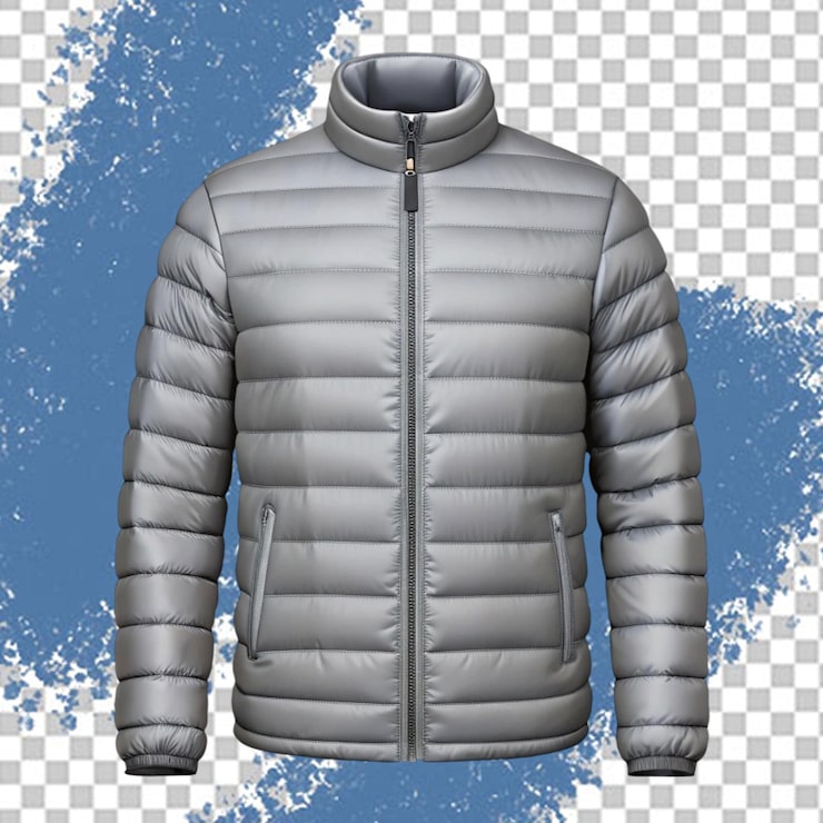 PSD modèle de veste de souffle 3d sur fond transparent