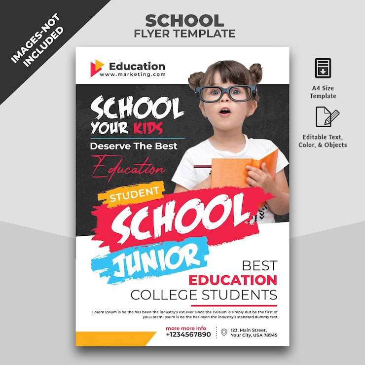 PSD modello di volantino scolastico