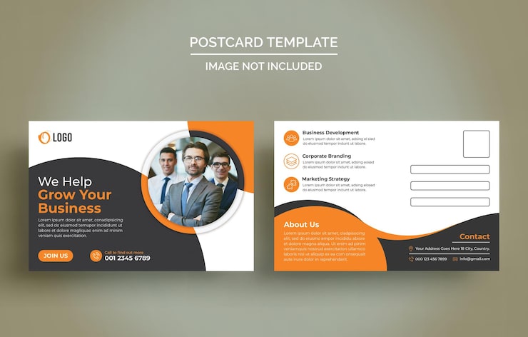 PSD modello struttura business cartolina