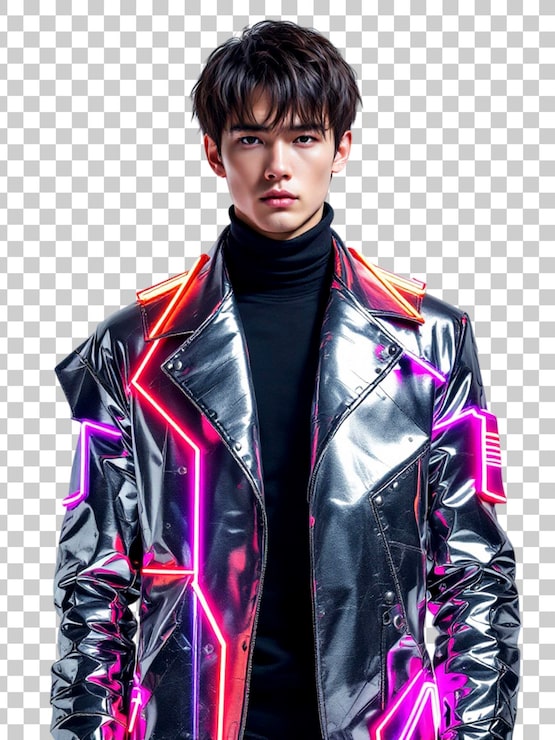 PSD modelo de moda cyberpunk