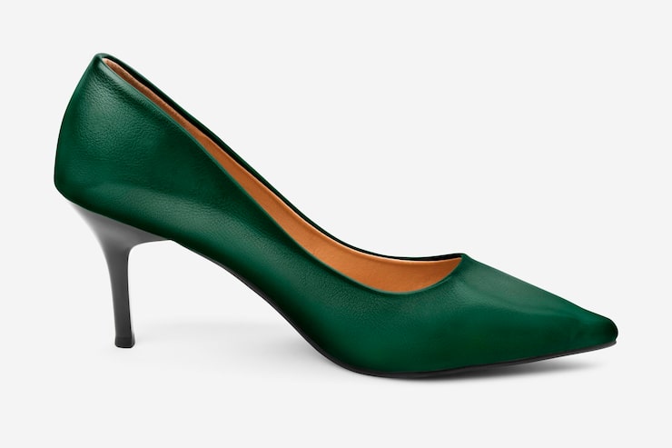 PSD modelo de zapatos de mujer de tacón alto verde moda psd