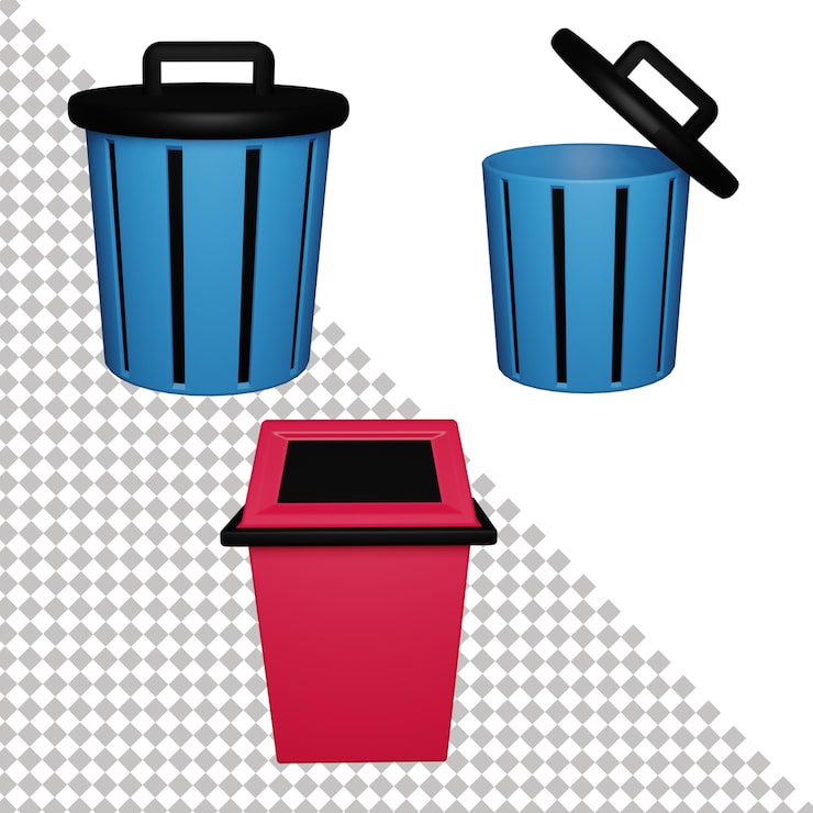 PSD mülleimer 3d-symbol