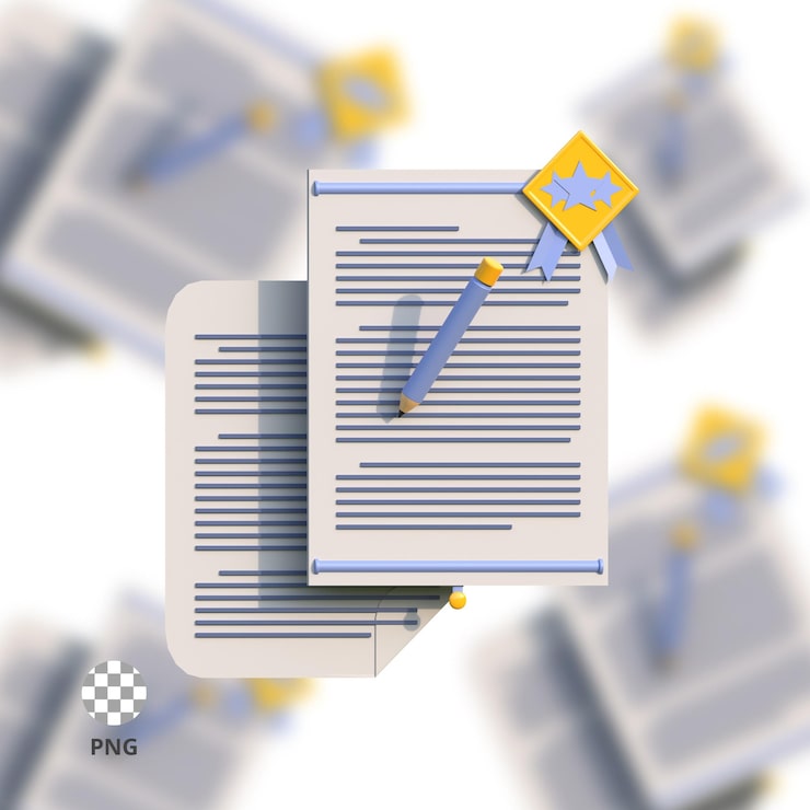 PSD nota de icono 3d con lápiz