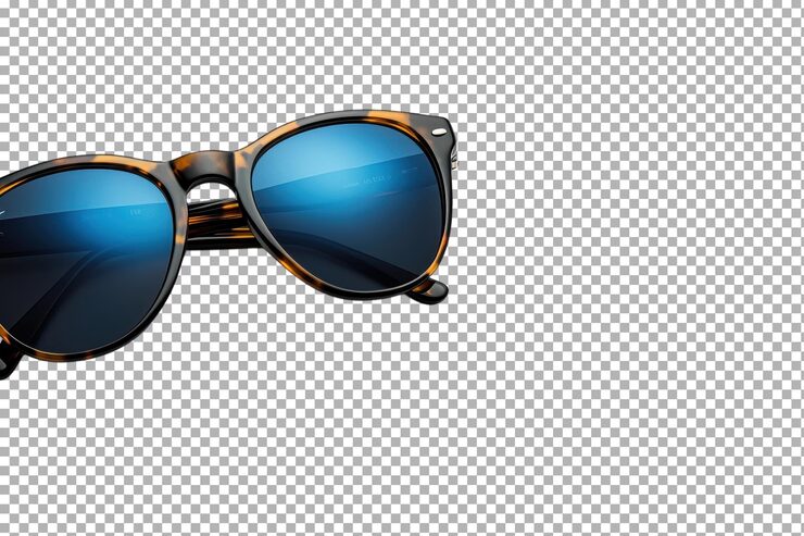 PSD óculos de sol elegantes com lentes azuis para dias ensolarados ao ar livre