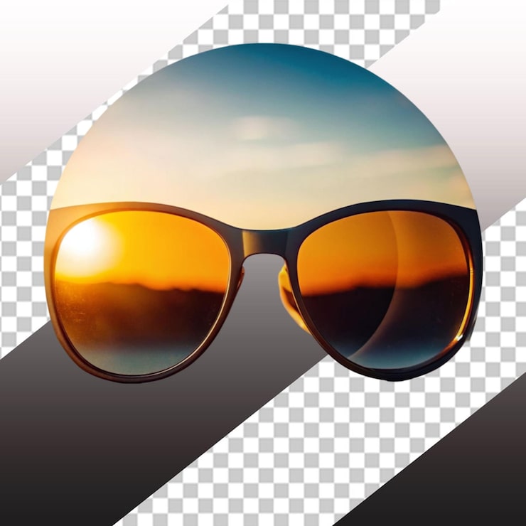 PSD óculos de sol png