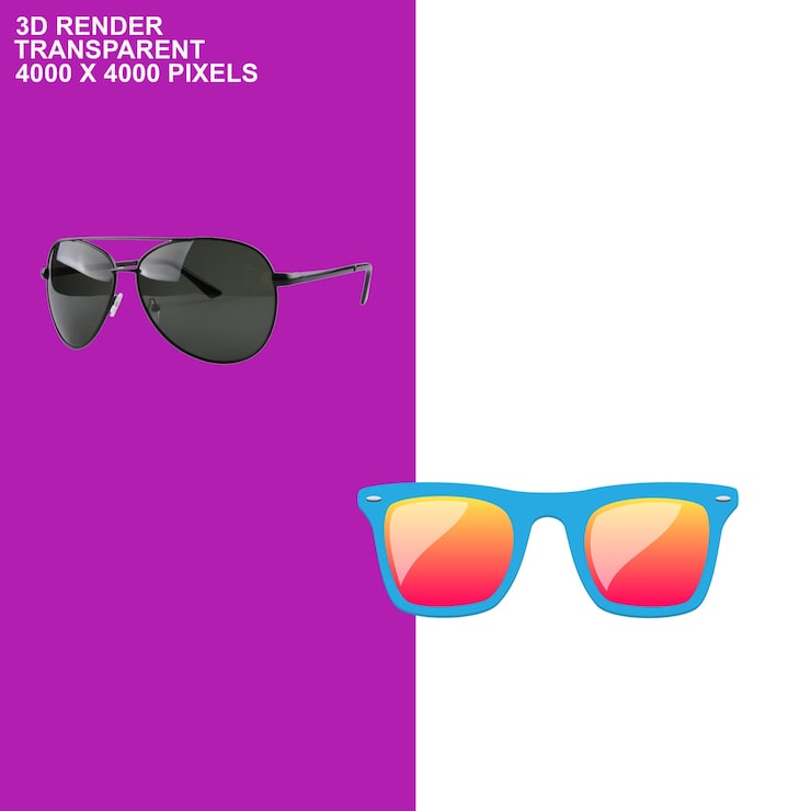 PSD óculos elegantes com fundo transparente