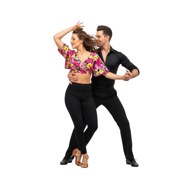 PSD una pareja realizando un movimiento de baile