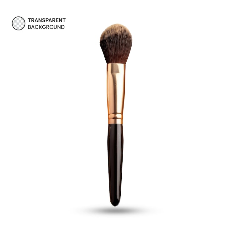 PSD pincel de maquillaje con un pincel en él