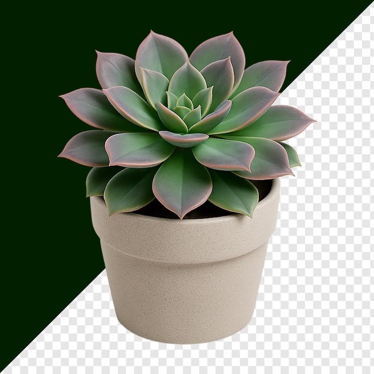 PSD plante succulente dans un pot en céramique