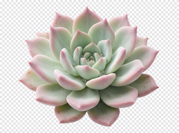 PSD plante succulente echeveria isolée
