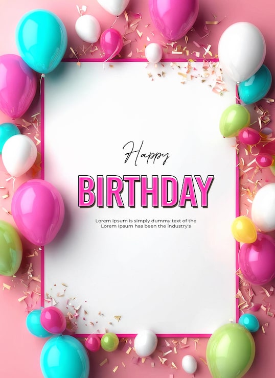 PSD plantilla de diseño de banner de fondo de cumpleaños de psd