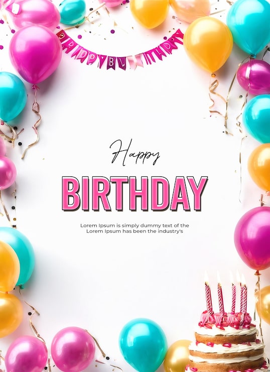 PSD plantilla de diseño de banner de fondo de cumpleaños de psd