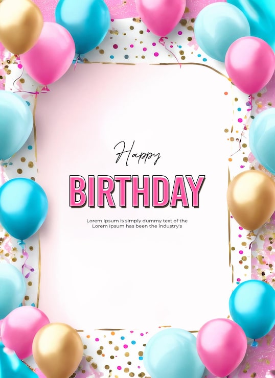 PSD plantilla de diseño de banner de fondo de cumpleaños de psd