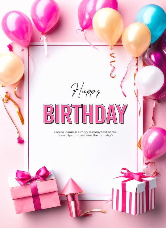 PSD plantilla de diseño de banner de fondo de cumpleaños de psd