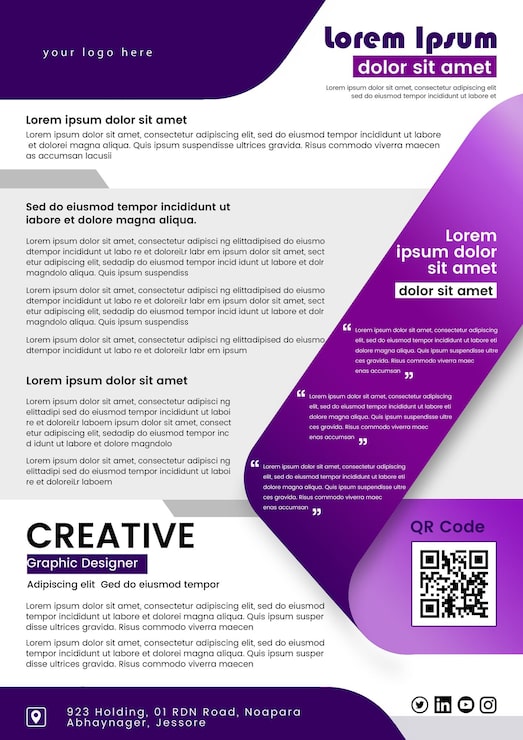 PSD plantilla de folleto comercial vectorial de graphicsfamily