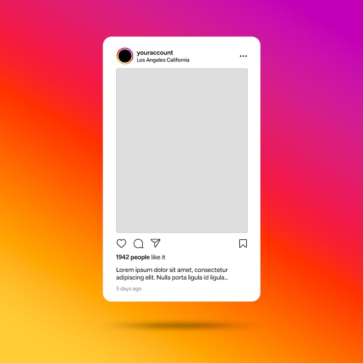 PSD plantilla de publicación de instagram para psd