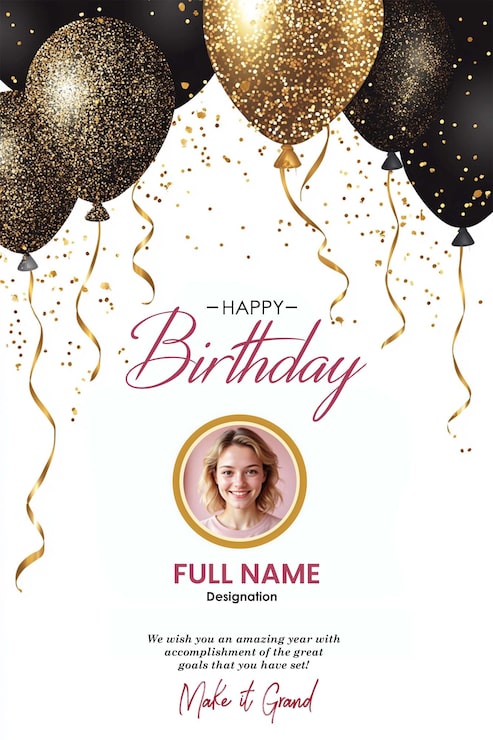 PSD plantilla de tarjeta de cumpleaños
