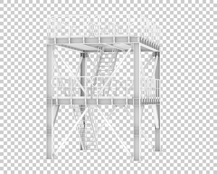 PSD plataforma aislada en la ilustración de renderizado 3d de fondo transparente