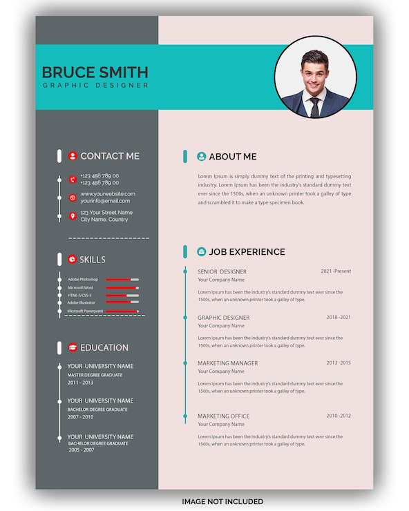 PSD portefeuille de cv ou modèle de cv psd propre et moderne