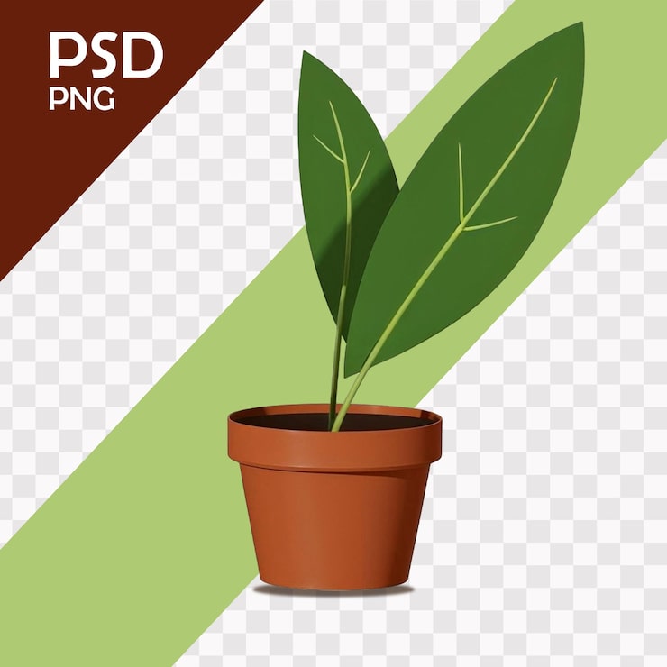 PSD pot de plantas psd com fundo isolado png