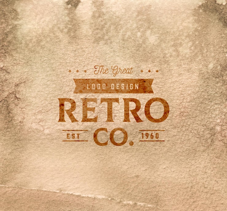 PSD progettazione del logo retro co
