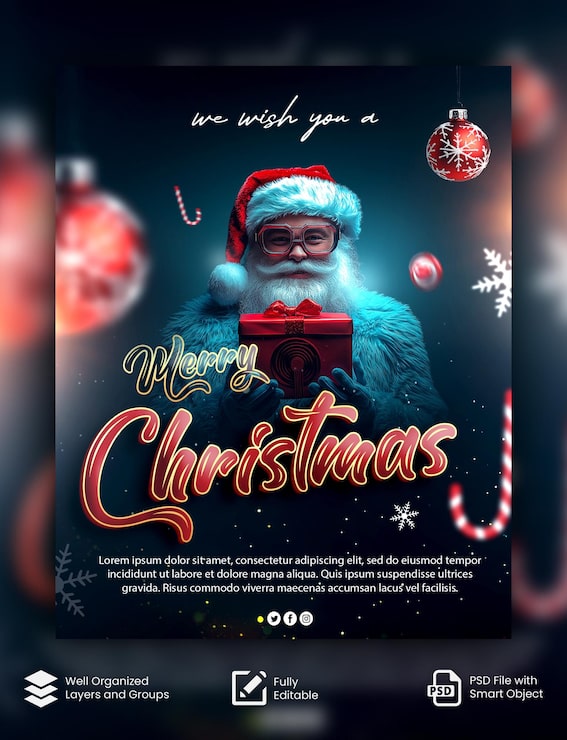 PSD psd frohe weihnachtsfeier postervorlage weihnachten-grüßkarte glückliche xmasfeier santa