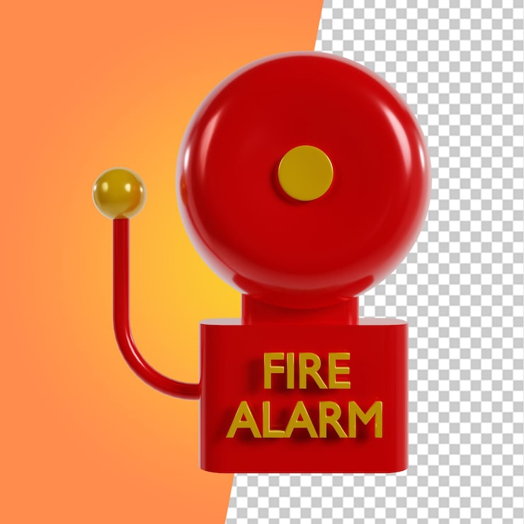 PSD render 3d para elemento de icono de bombero