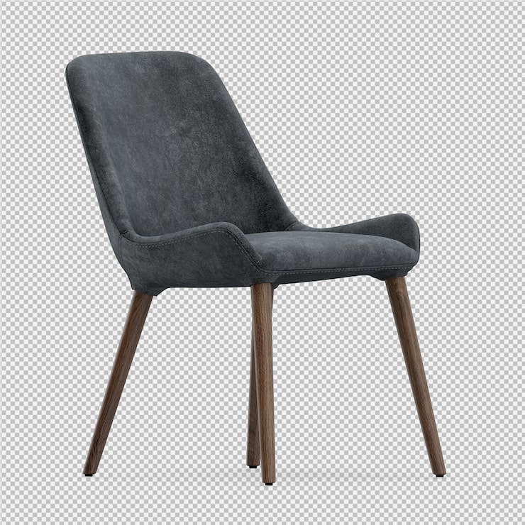 PSD renderização 3d da cadeira isométrica