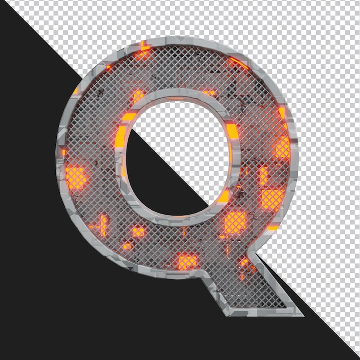 PSD renderização 3d da letra do alfabeto isolada