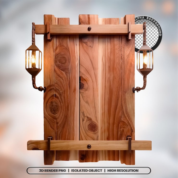 PSD renderizado en 3d del elemento de la junta de madera del sello icon psd png