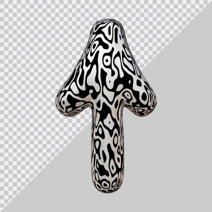 PSD representación 3d de flecha hacia arriba con estilo moderno