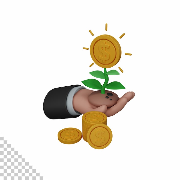 PSD representación 3d inversión aislada útil para el diseño de economía y finanzas de moneda comercial
