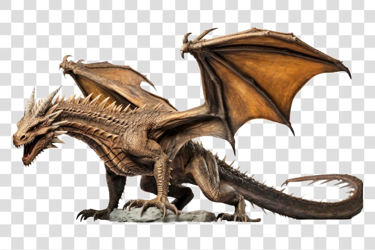 PSD representación animal del dinosaurio dragón de papua nueva guinea
