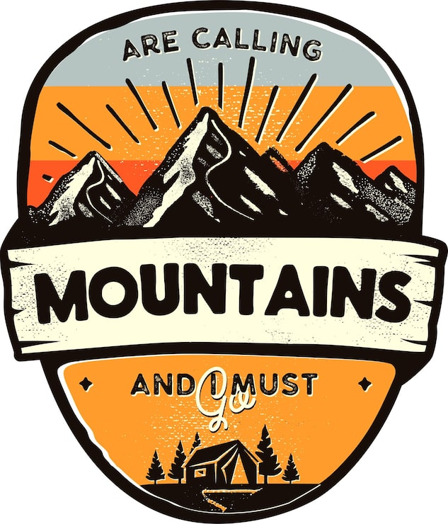 PSD retro camp badge adventure-logo-design isoliert auf weißem hintergrund