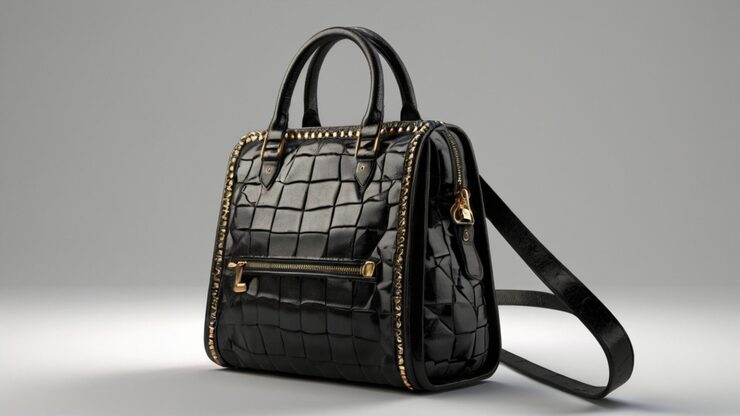 PSD sac noir à fond transparent