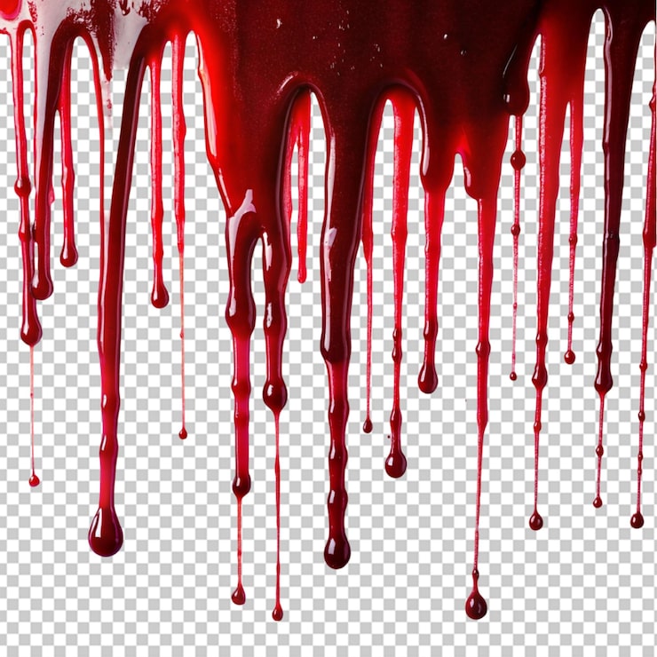 PSD salpicaduras de sangre goteando png