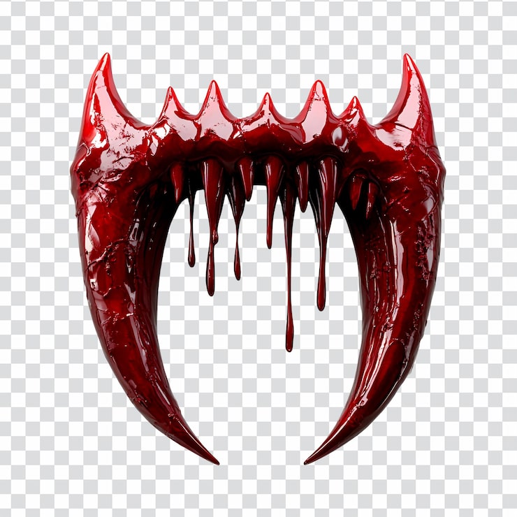 PSD la sangre gotea de las afiladas garras rojas