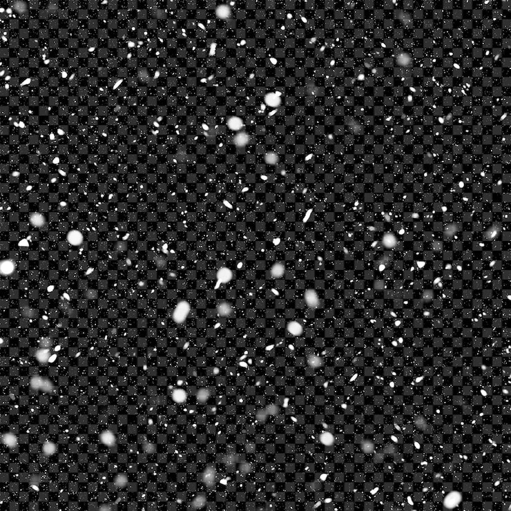 PSD schneefall auf durchsichtigem hintergrund